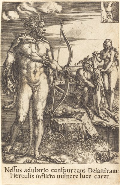 Hércules matando Nessus, 1550. de Heinrich Aldegrever