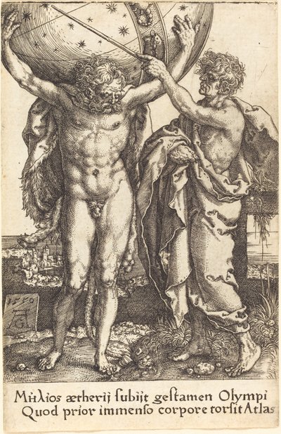 Hércules e Atlas de Heinrich Aldegrever