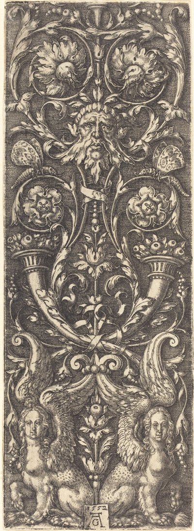 Frutas altas com ornamentos de Heinrich Aldegrever