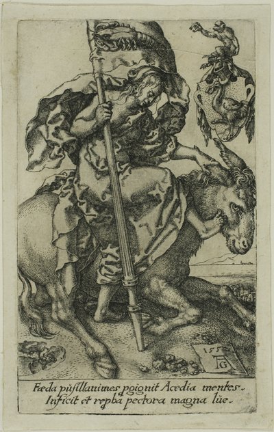 Ociosidade, dos vícios de Heinrich Aldegrever