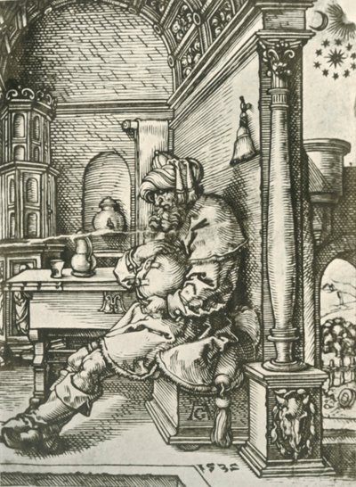 Jacob Meditando sobre Josephs Dreams, 1532, 1908. de Heinrich Aldegrever