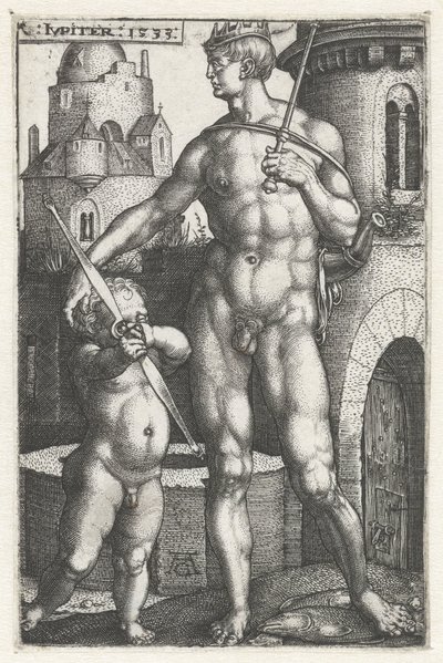 Júpiter (título no objeto) Os Sete Planetas (título da série) de Heinrich Aldegrever