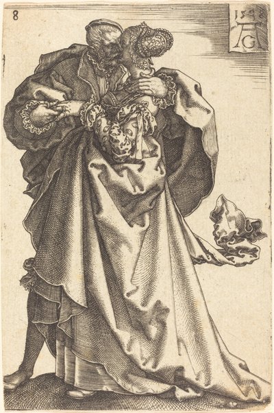 Grandes dançarinas de casamento, 1538. de Heinrich Aldegrever
