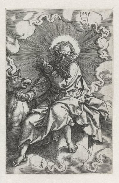 Lucas Quatro Evangelistas (título da série) de Heinrich Aldegrever