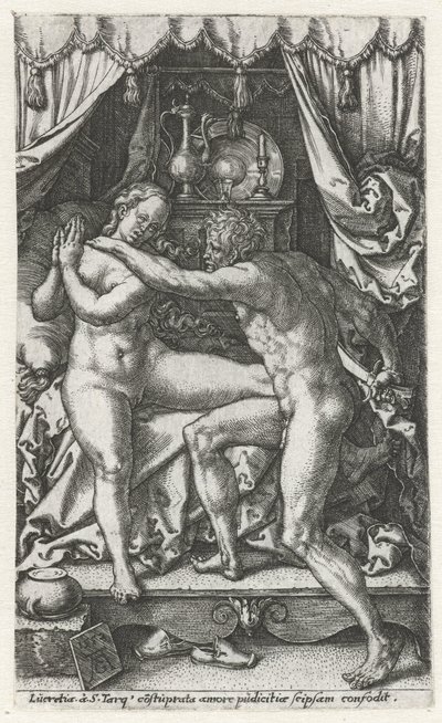Lucretia em Sexto Tarquínio de Heinrich Aldegrever
