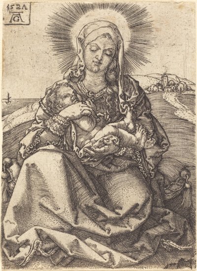 Frieze: Troféus de Armas e Putti de Heinrich Aldegrever