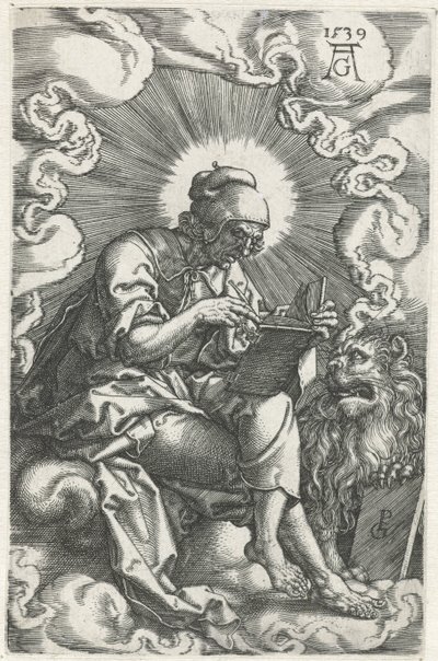 Marco Quatro Evangelistas (título da série) de Heinrich Aldegrever