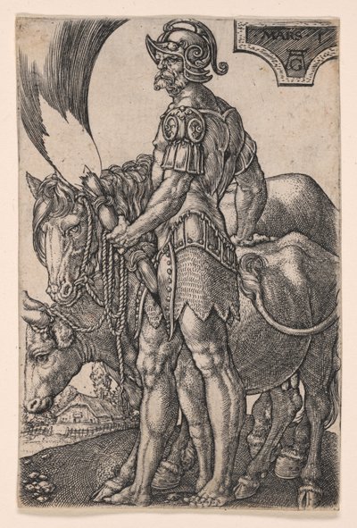 Marte, de Os Sete Deuses Planetários de Heinrich Aldegrever