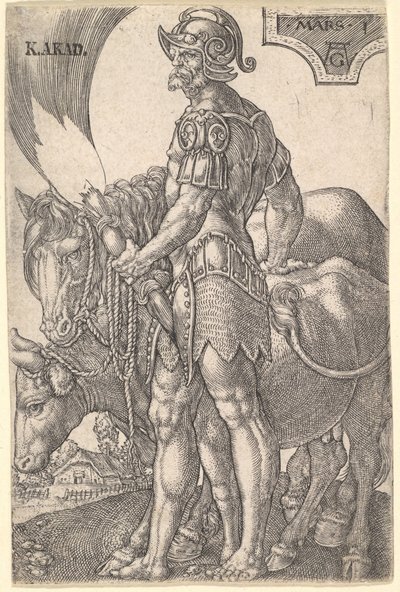 Marte, dos Sete Planetas, 1533. de Heinrich Aldegrever