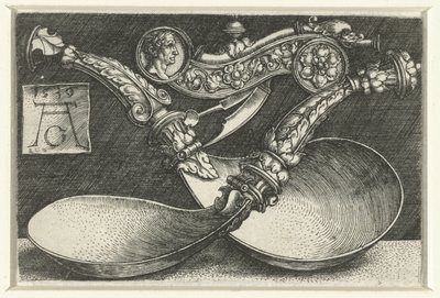 Design para duas colheres e um apito de Heinrich Aldegrever