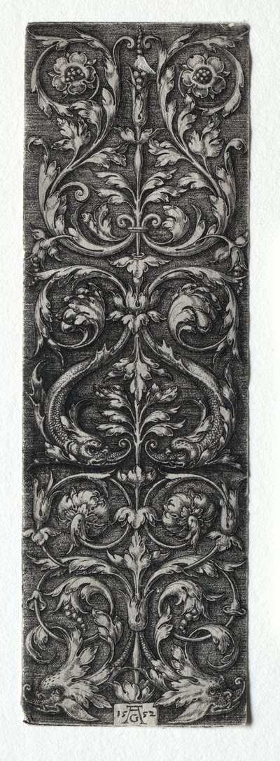 Design de ornamento com peixes de Heinrich Aldegrever
