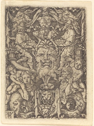 Ornamento com máscara de Heinrich Aldegrever
