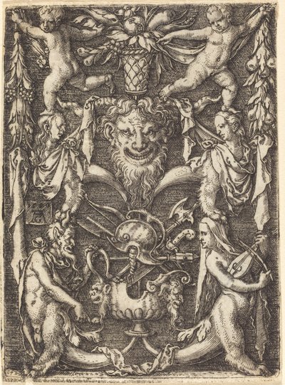 Ornamento com máscara de Heinrich Aldegrever