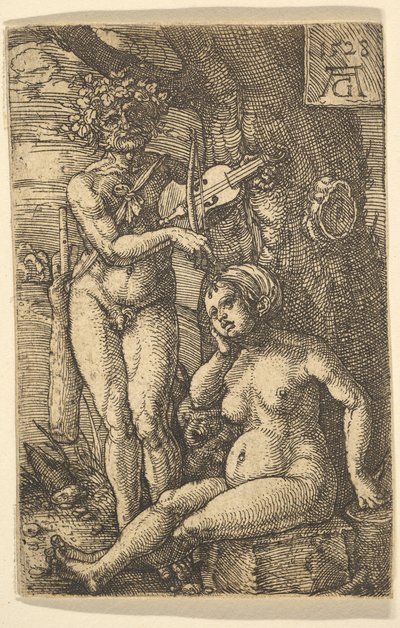 Orfeu e Eurídice, 1528. de Heinrich Aldegrever