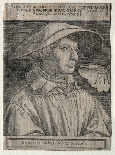 Auto-retrato, 1530. de Heinrich Aldegrever