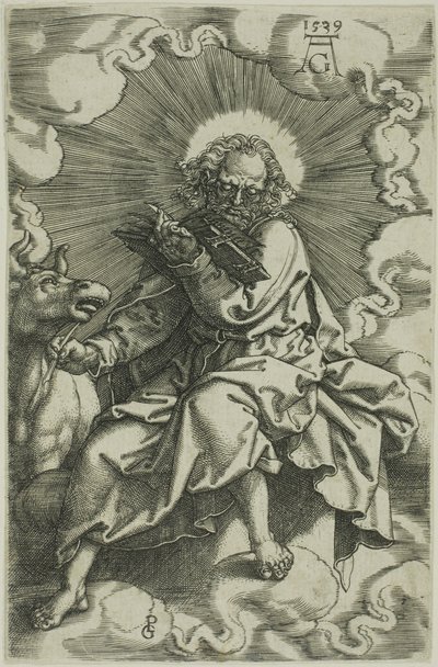 São Lucas, de Os Quatro Evangelistas de Heinrich Aldegrever