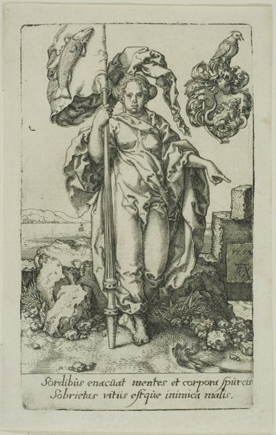 Temperança, das Virtudes de Heinrich Aldegrever