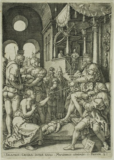 O julgamento de Salomão de Heinrich Aldegrever