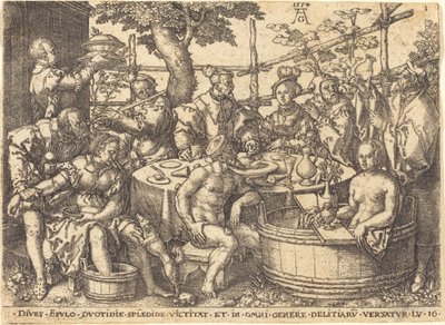 O rico à mesa de Heinrich Aldegrever