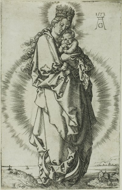 A Virgem e o Menino na Lua Crescente de Heinrich Aldegrever