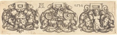 Três Fivelas de Cintos Lado a Lado, 1536. de Heinrich Aldegrever