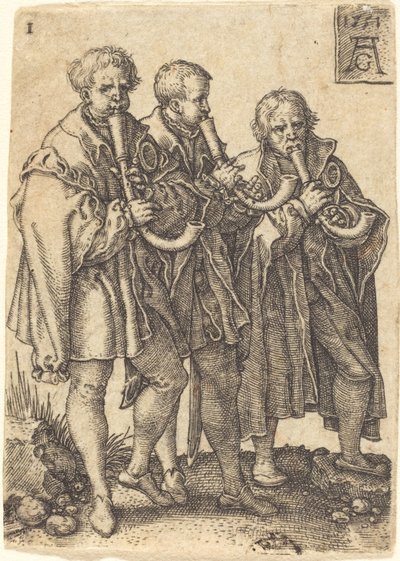 Três músicos de Heinrich Aldegrever