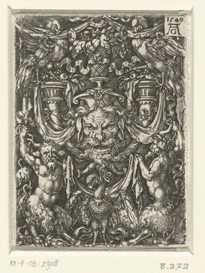 Decoração plana com grotescos de Heinrich Aldegrever