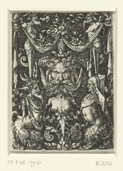 Decoração plana com grotescos de Heinrich Aldegrever