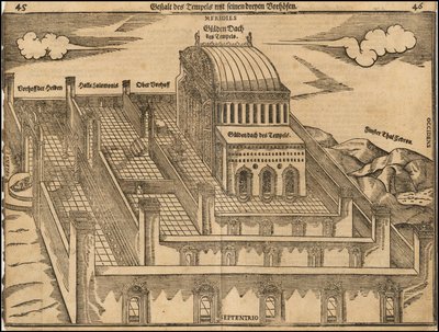 Vista de Heinrich Bünting do Templo de Salomão de Heinrich Bünting