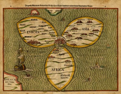 O mundo inteiro numa Kleberblad de Heinrich Bunting