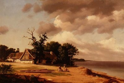 Fisherfolk at Oresund (d.1839) de Heinrich Buntzen