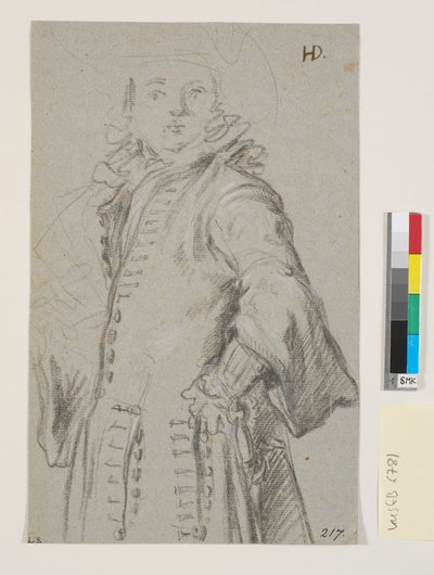 Estudo para um retrato masculino, figura 3/4 de Heinrich Dittmers