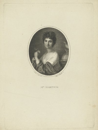 Retrato da atriz Friederike Wilhelmine Hartwig 1777-1849, c. 1801 de Heinrich Friedrich Thomas Schmidt