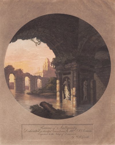 Ruínas da Antiguidade. Dedicado a Clemente de Heinrich Grosch