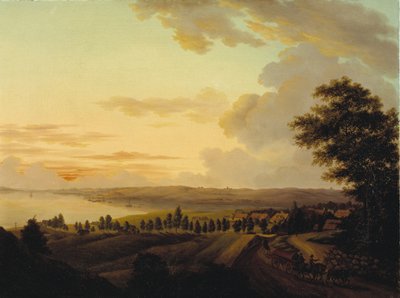 paisagem da Zelândia, noite de Heinrich Grosch