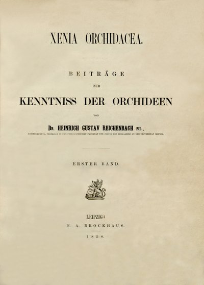 Folha de rosto de Heinrich Gustav Reichenbach