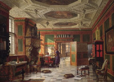 Interior, de, a, palácio rosenburg, copenhaga de Heinrich Hansen