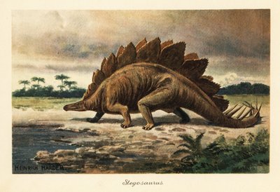 Estegosaurus armatus do Jurássico Final. de Heinrich Harder