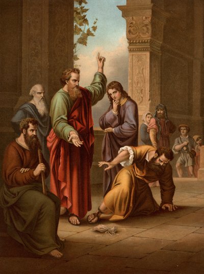 Ananias e Safira de Heinrich Jenny