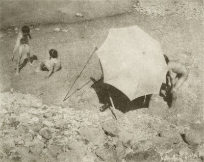 Der Malschirm II, 1909 ou antes, impresso após 1911 (fotogravura) de Heinrich Kuhn