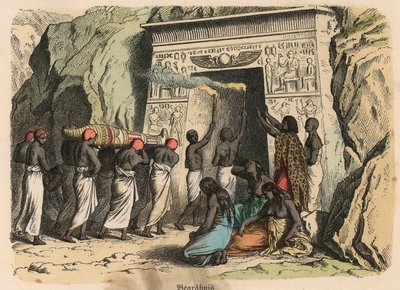 Antigo Egipto: Antigo Egipto: cerimónia fúnebre ritual de Heinrich Leutemann