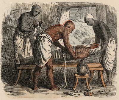 Egito Antigo: Envolvimento da Múmia, 1866 de Heinrich Leutemann