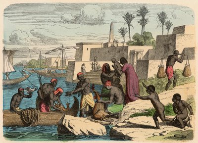 Antigo Egipto: pesca de Heinrich Leutemann