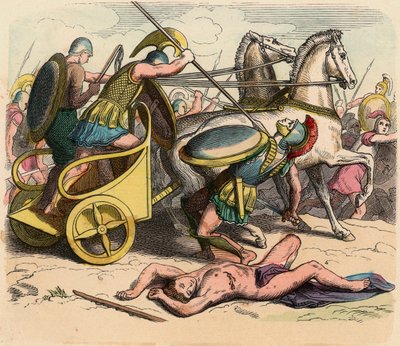 Grécia Antiga: Militares Gregos, Grécia na época dos reis, Carruagem de Guerra de Heinrich Leutemann