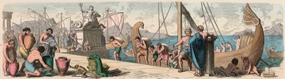 Grécia Antiga: Comércio por mar de Heinrich Leutemann