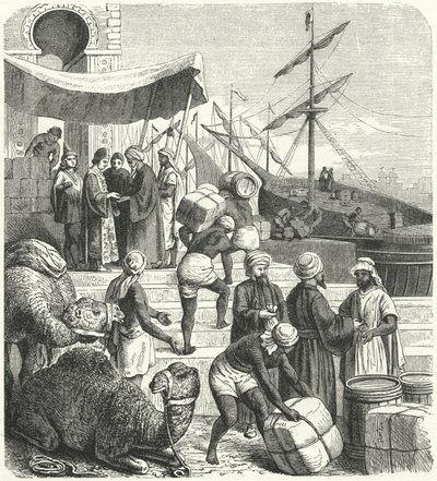 comerciantes árabes (gravura) de Heinrich Leutemann