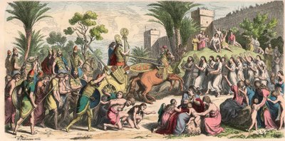 Assírio: Recepção de um general vitorioso de Heinrich Leutemann