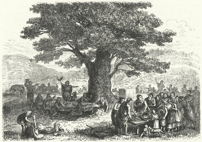 Festa na antiga Alemanha (gravura) de Heinrich Leutemann