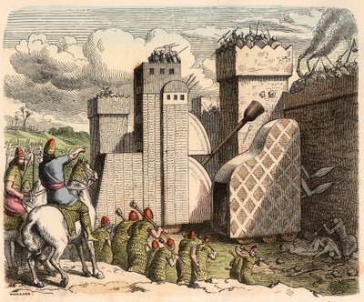Mesopotâmia, Assíria: invadindo uma fortaleza de Heinrich Leutemann