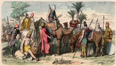 Antigo Oriente - Persas: vestido do exército persa de Heinrich Leutemann